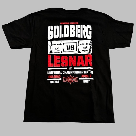 2017 WWE WrestleMania 33 Championship Match“Goldberg vs Lesnar” Size Medium - Picture 1 of 7